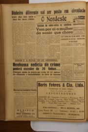 Página do jornal O Nordeste de março de 1949