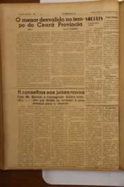 Página do jornal O Nordeste de março de 1949