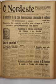 Página do jornal O Nordeste de março de 1949