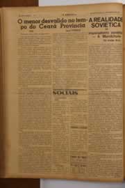 Página do jornal O Nordeste de março de 1949