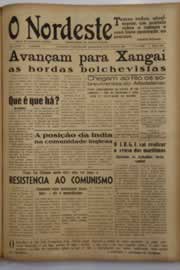 Página do jornal O Nordeste de abril de 1949