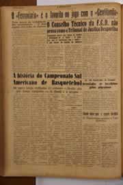 Página do jornal O Nordeste de abril de 1949
