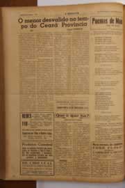 Página do jornal O Nordeste de maio de 1949