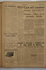 Página do jornal O Nordeste de maio de 1949