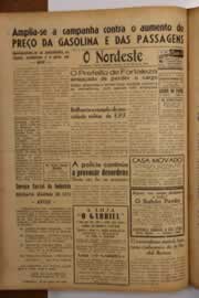 Página do jornal O Nordeste de maio de 1949