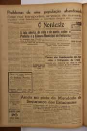 Página do jornal O Nordeste de maio de 1949