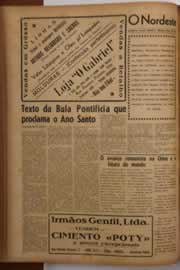 Página do jornal O Nordeste de junho de 1949