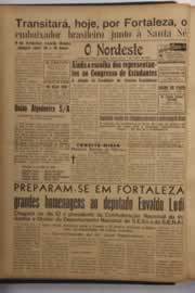 Página do jornal O Nordeste de julho de 1949