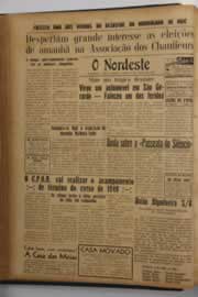 Página do jornal O Nordeste de julho de 1949
