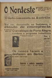 Página do jornal O Nordeste de julho de 1949