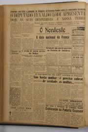 Página do jornal O Nordeste de julho de 1949