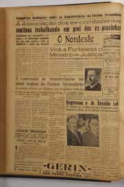 Página do jornal O Nordeste de julho de 1949