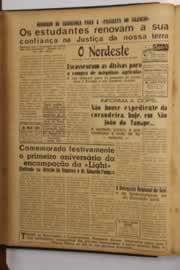 Página do jornal O Nordeste de julho de 1949