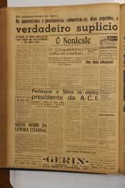 Página do jornal O Nordeste de agosto de 1949