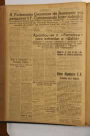 Página do jornal O Nordeste de agosto de 1949
