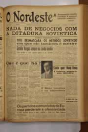 Página do jornal O Nordeste de setembro de 1949