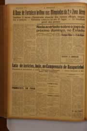 Página do jornal O Nordeste de setembro de 1949
