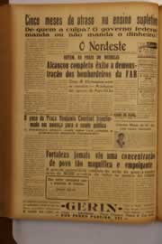 Página do jornal O Nordeste de outubro de 1949