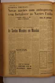 Página do jornal O Nordeste de novembro de 1949
