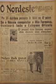 Página do jornal O Nordeste de janeiro de 1950
