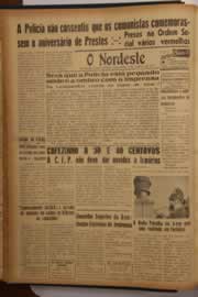 Página do jornal O Nordeste de janeiro de 1950