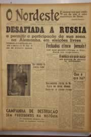 Página do jornal O Nordeste de janeiro de 1950