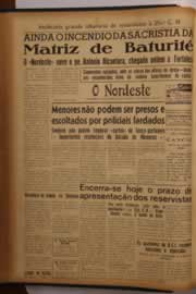Página do jornal O Nordeste de janeiro de 1950