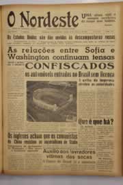 Página do jornal O Nordeste de janeiro de 1950