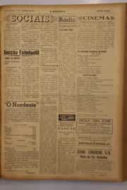 Página do jornal O Nordeste de janeiro de 1950