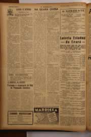Página do jornal O Nordeste de janeiro de 1950