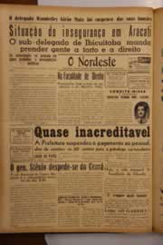 Página do jornal O Nordeste de março de 1950