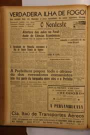 Página do jornal O Nordeste de março de 1950