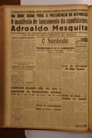 Página do jornal O Nordeste de março de 1950
