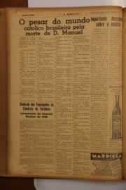 Página do jornal O Nordeste de março de 1950