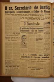 Página do jornal O Nordeste de maio de 1950