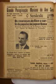 Página do jornal O Nordeste de maio de 1950