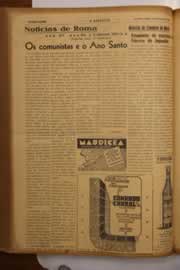 Página do jornal O Nordeste de maio de 1950