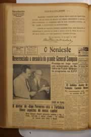 Página do jornal O Nordeste de maio de 1950