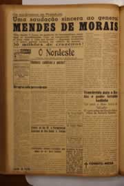 Página do jornal O Nordeste de maio de 1950