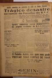 Página do jornal O Nordeste de julho de 1950