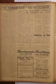 Página do jornal O Nordeste de julho de 1950
