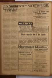 Página do jornal O Nordeste de julho de 1950