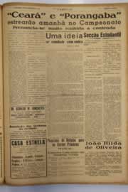 Página do jornal O Nordeste de agosto de 1950
