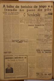 Página do jornal O Nordeste de agosto de 1950