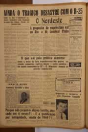 Página do jornal O Nordeste de setembro de 1950