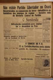 Página do jornal O Nordeste de setembro de 1950