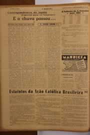 Página do jornal O Nordeste de setembro de 1950