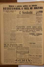 Página do jornal O Nordeste de setembro de 1950