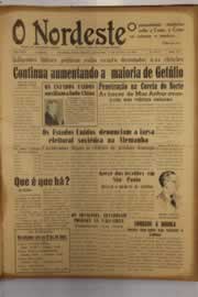 Página do jornal O Nordeste de outubro de 1950