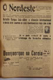 Página do jornal O Nordeste de dezembro de 1950
